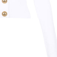 Balmain V-necked Cardigan - White