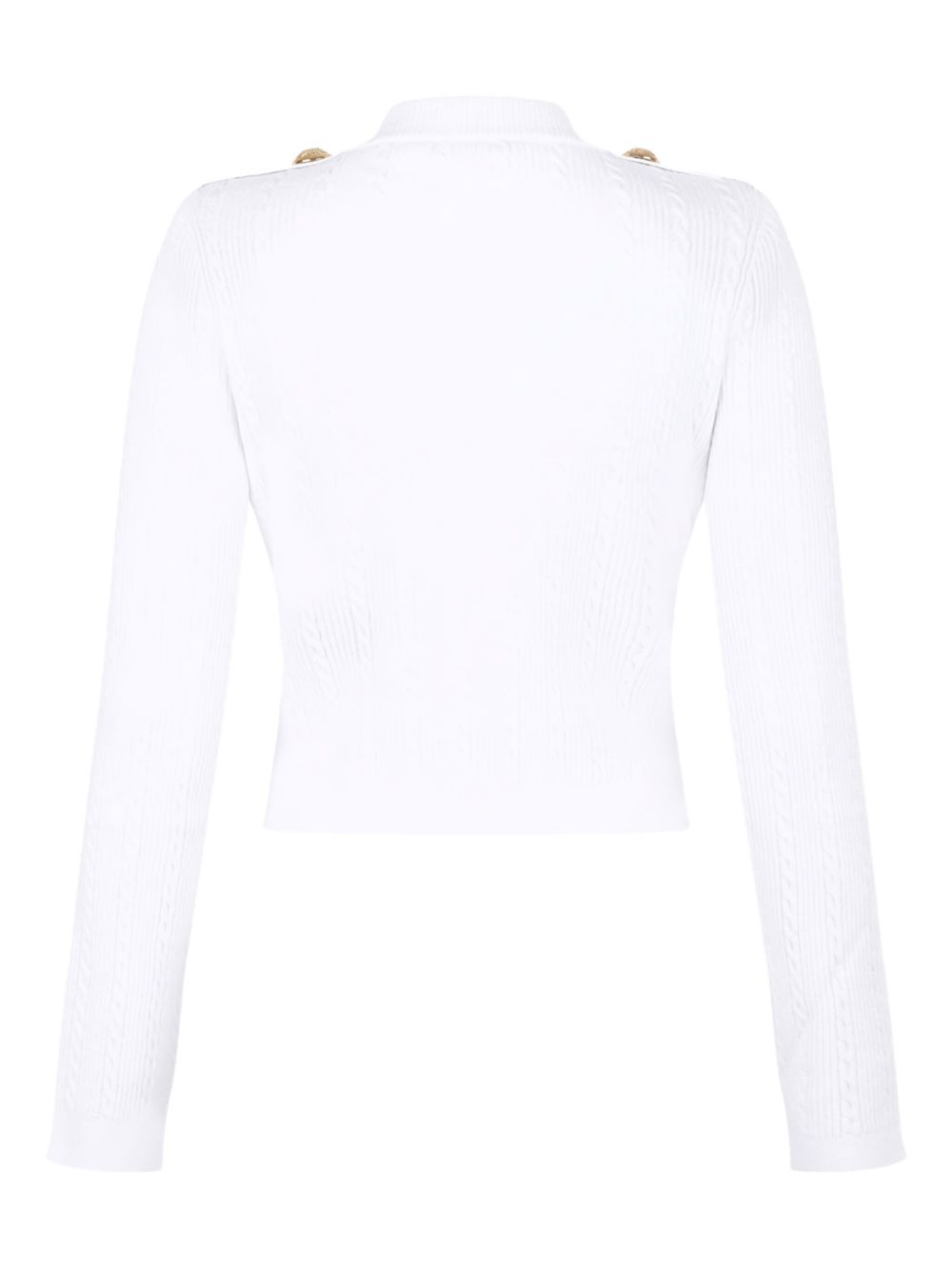 Balmain V-necked Cardigan - White