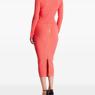 Balmain V-necked Cardigan - Orange