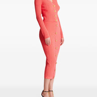 Balmain V-necked Cardigan - Orange