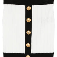 Balmain Knitted Buttoned Mini Skirt - White