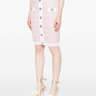 Balmain Tweed Skirt - Pink