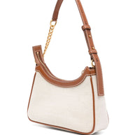 Balmain B-Army Canvas Shoulder Bag - Leather Brown