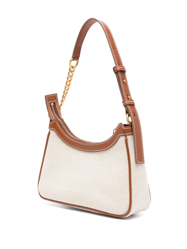 Balmain B-Army Canvas Shoulder Bag - Leather Brown