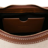 Balmain B-Army Canvas Shoulder Bag - Leather Brown