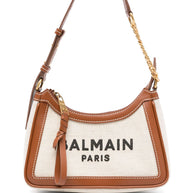 Balmain B-Army Canvas Shoulder Bag - Leather Brown