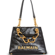 Balmain Leather Shopper Bag - Black