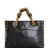 Balmain Leather Shopper Bag - Black