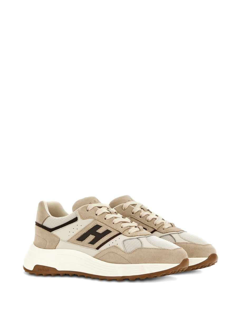 HOGAN PRE Hyperlight Leather Sneakers - Beige