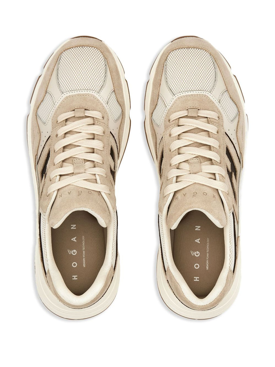 HOGAN PRE Hyperlight Leather Sneakers - Beige