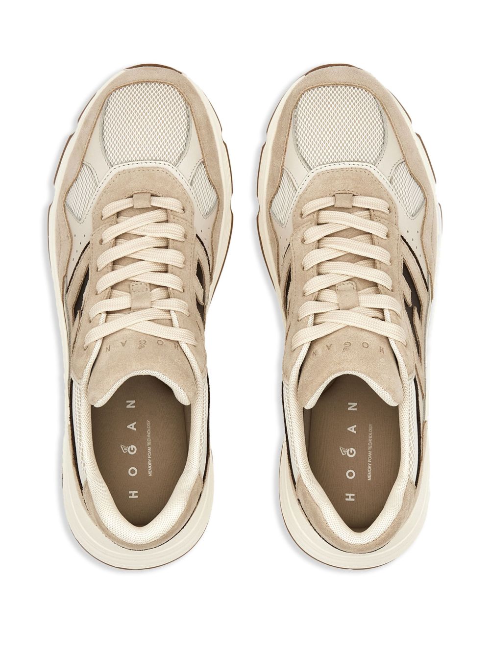 HOGAN PRE Hyperlight Leather Sneakers - Beige