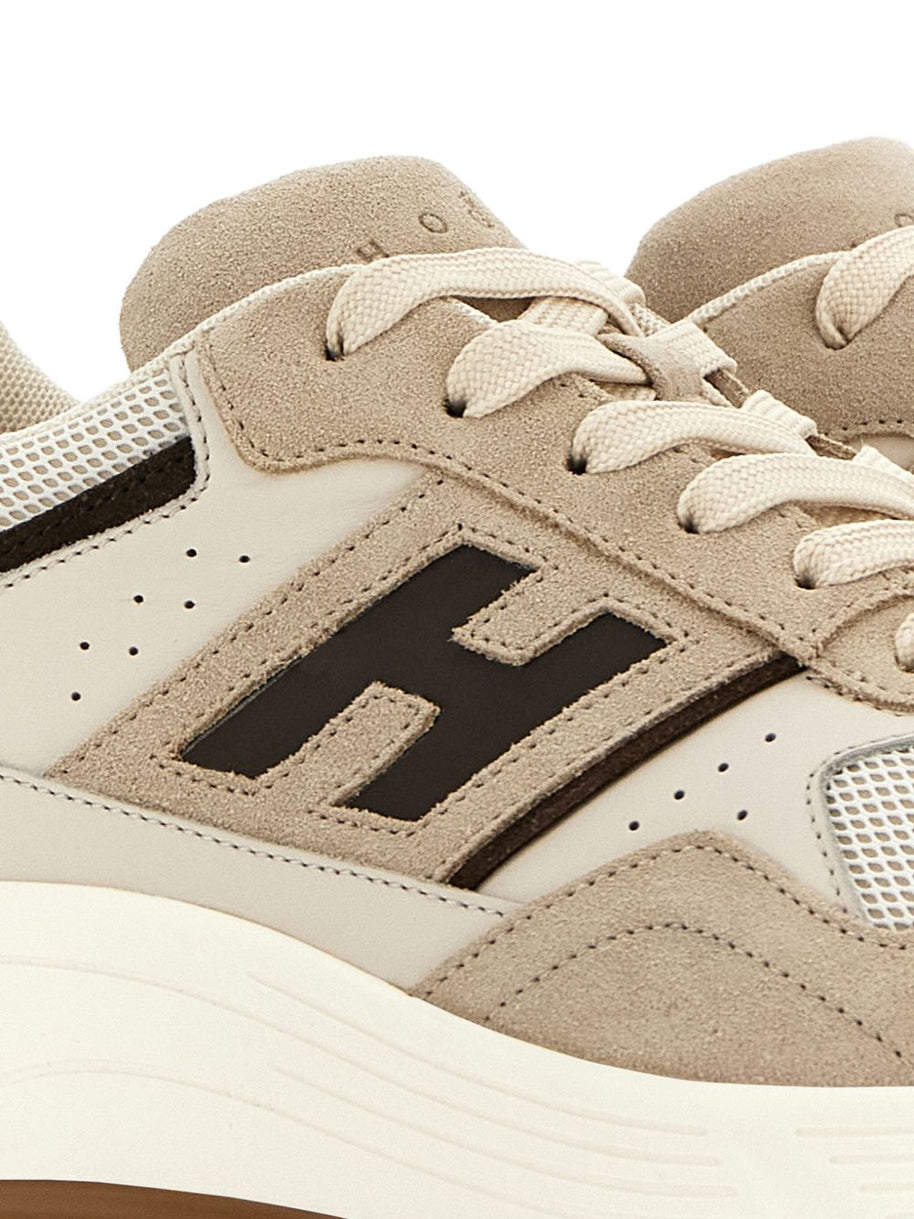 HOGAN PRE Hyperlight Leather Sneakers - Beige