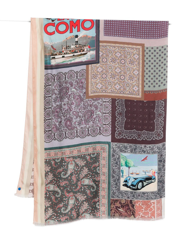 Pierre Louis Mascia Silk Printed Scarf - Lilac