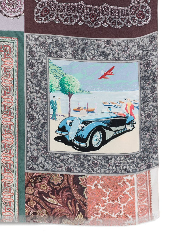 Pierre Louis Mascia Silk Printed Scarf - Lilac