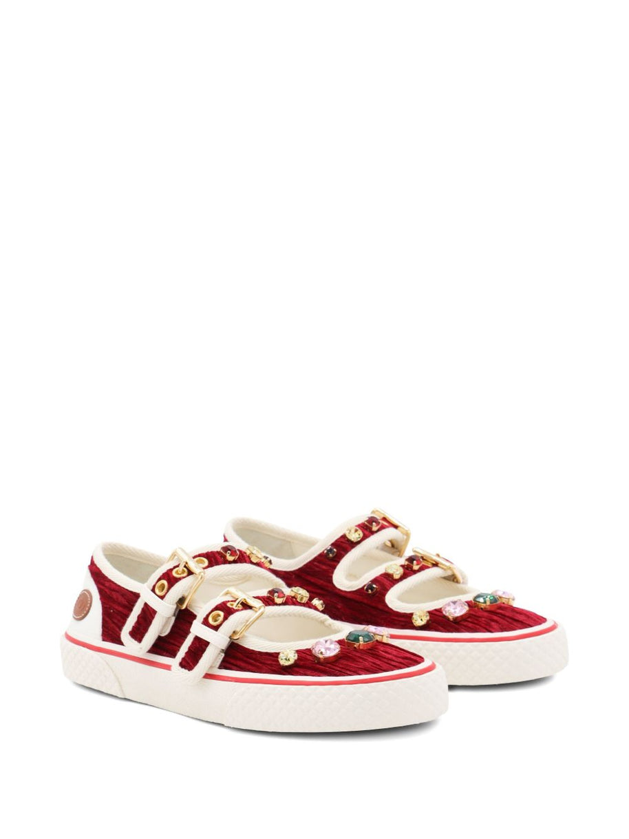 Valentino Garavani Embellished Flats - Bordeaux