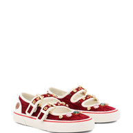 Valentino Garavani Embellished Flats - Bordeaux