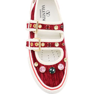 Valentino Garavani Embellished Flats - Bordeaux