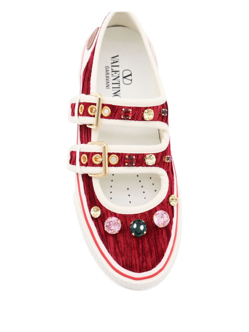 Valentino Garavani Embellished Flats - Bordeaux