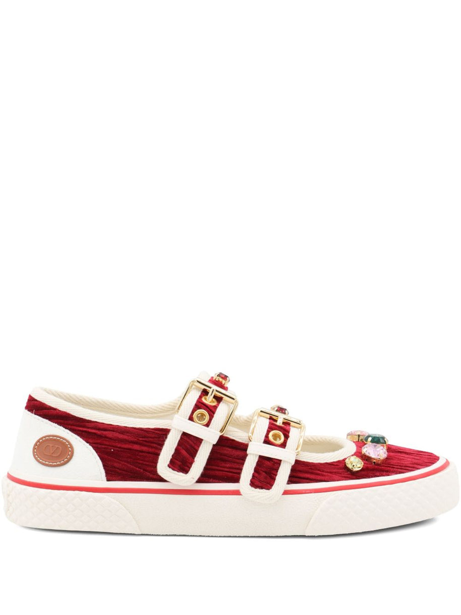 Valentino Garavani Embellished Flats - Bordeaux