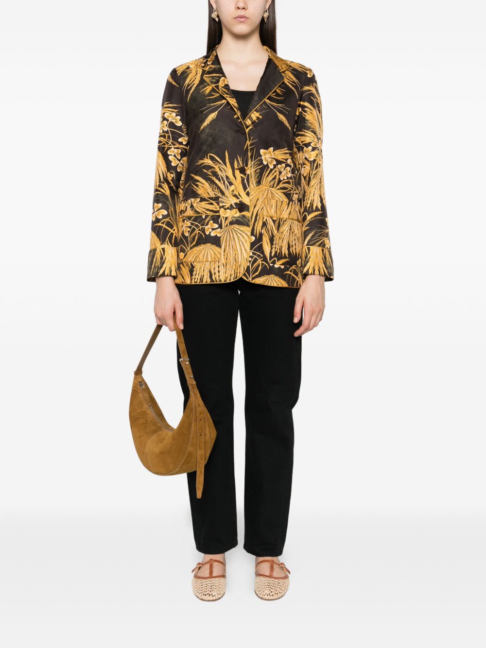 F.R.S . Printed Silk Shirt - Yellow