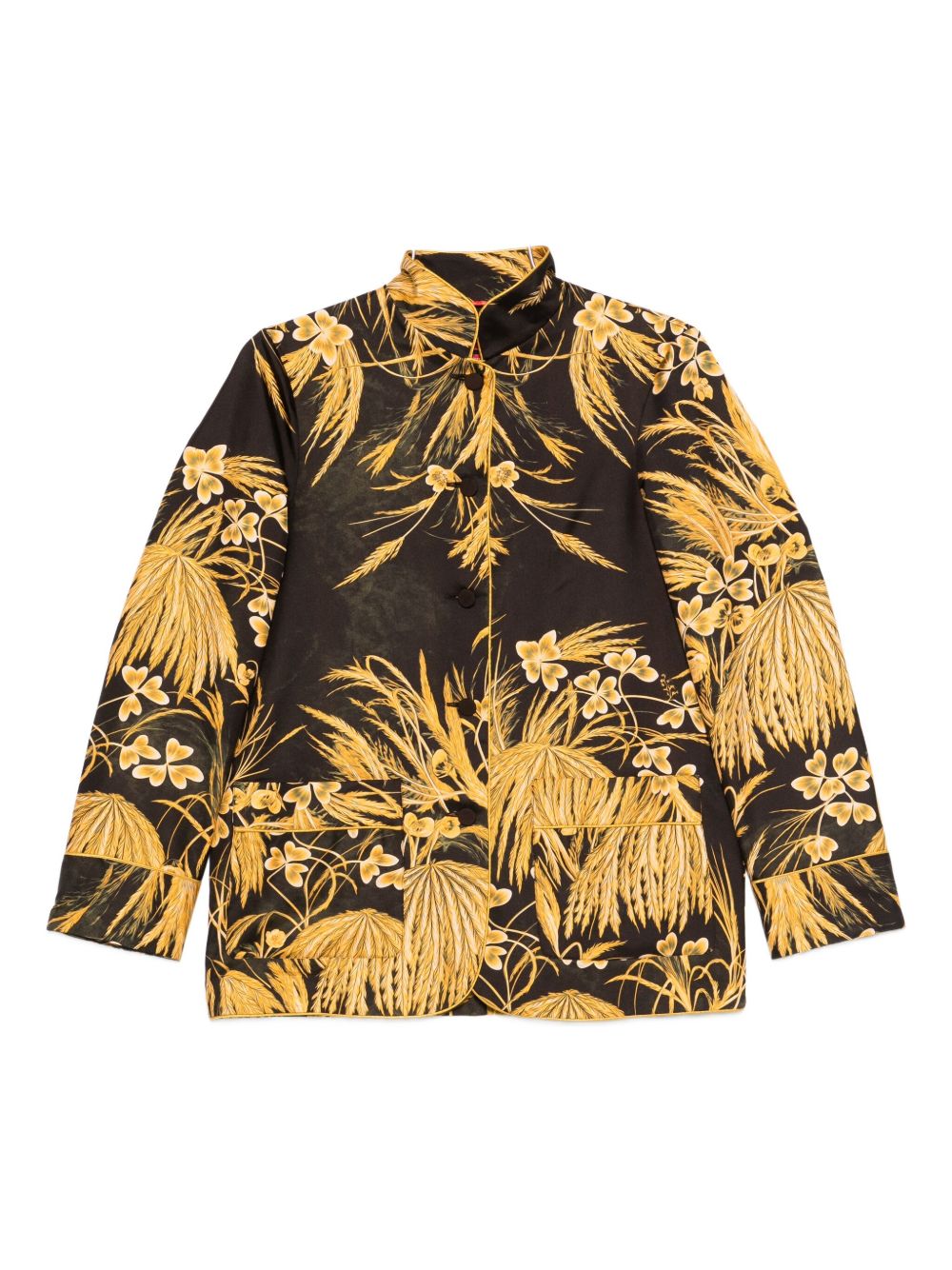 F.R.S . Printed Silk Shirt - Yellow