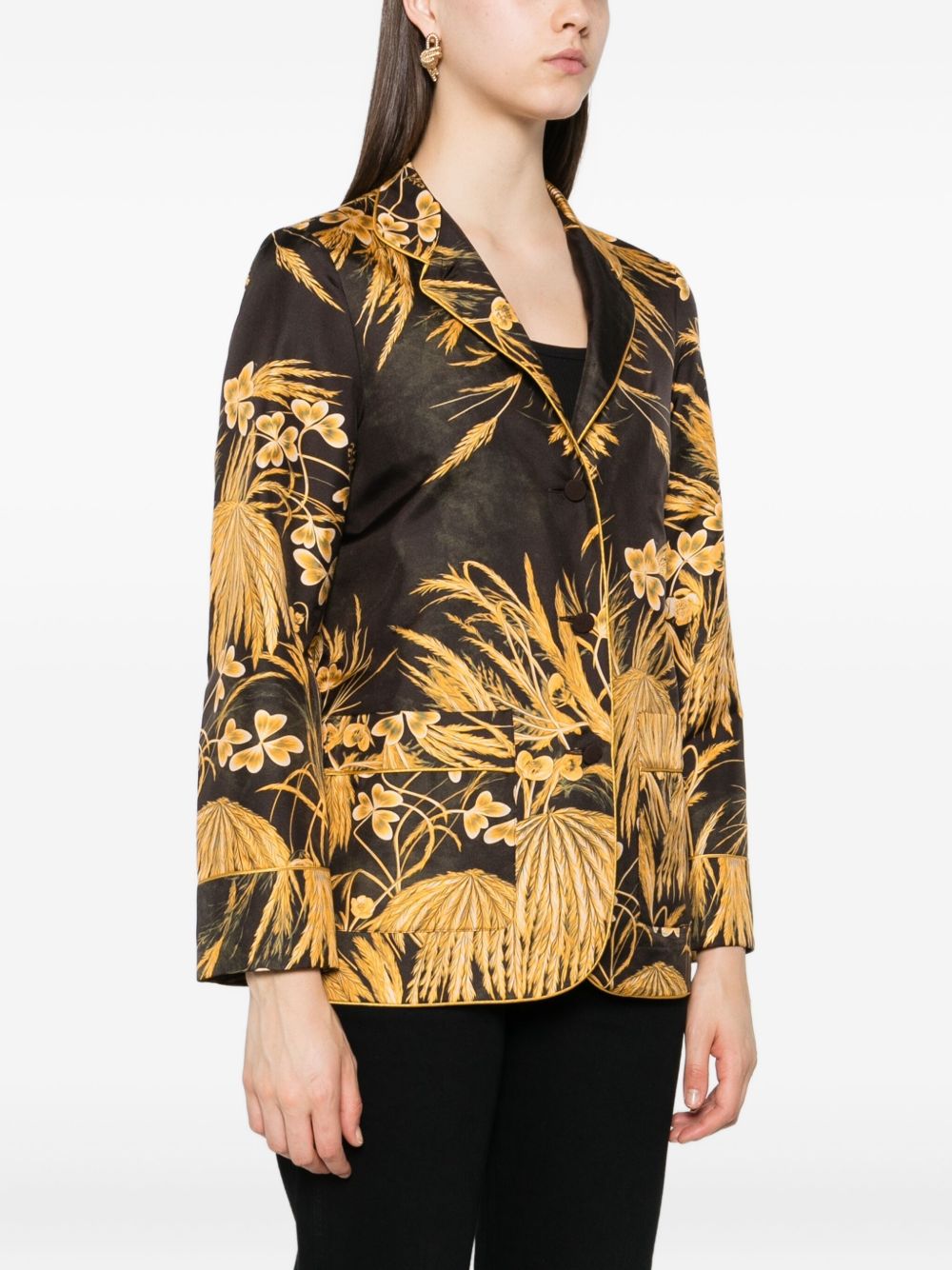 F.R.S . Printed Silk Shirt - Yellow