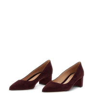 Gianvito Rossi Piper Suede Leather Pumps Bordeaux