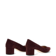 Gianvito Rossi Piper Suede Leather Pumps Bordeaux