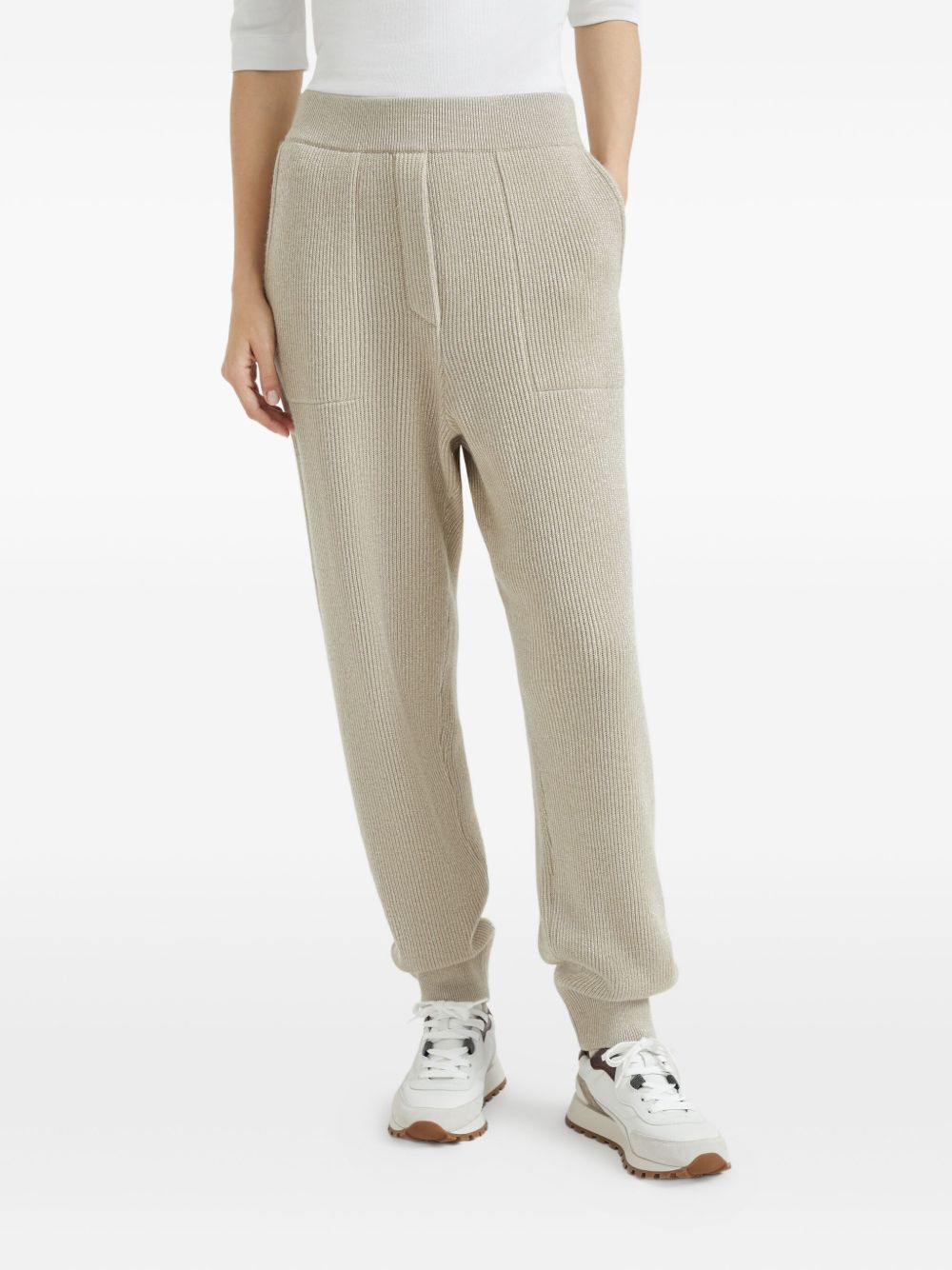 Brunello Cucinelli Cashmere Trousers - Beige