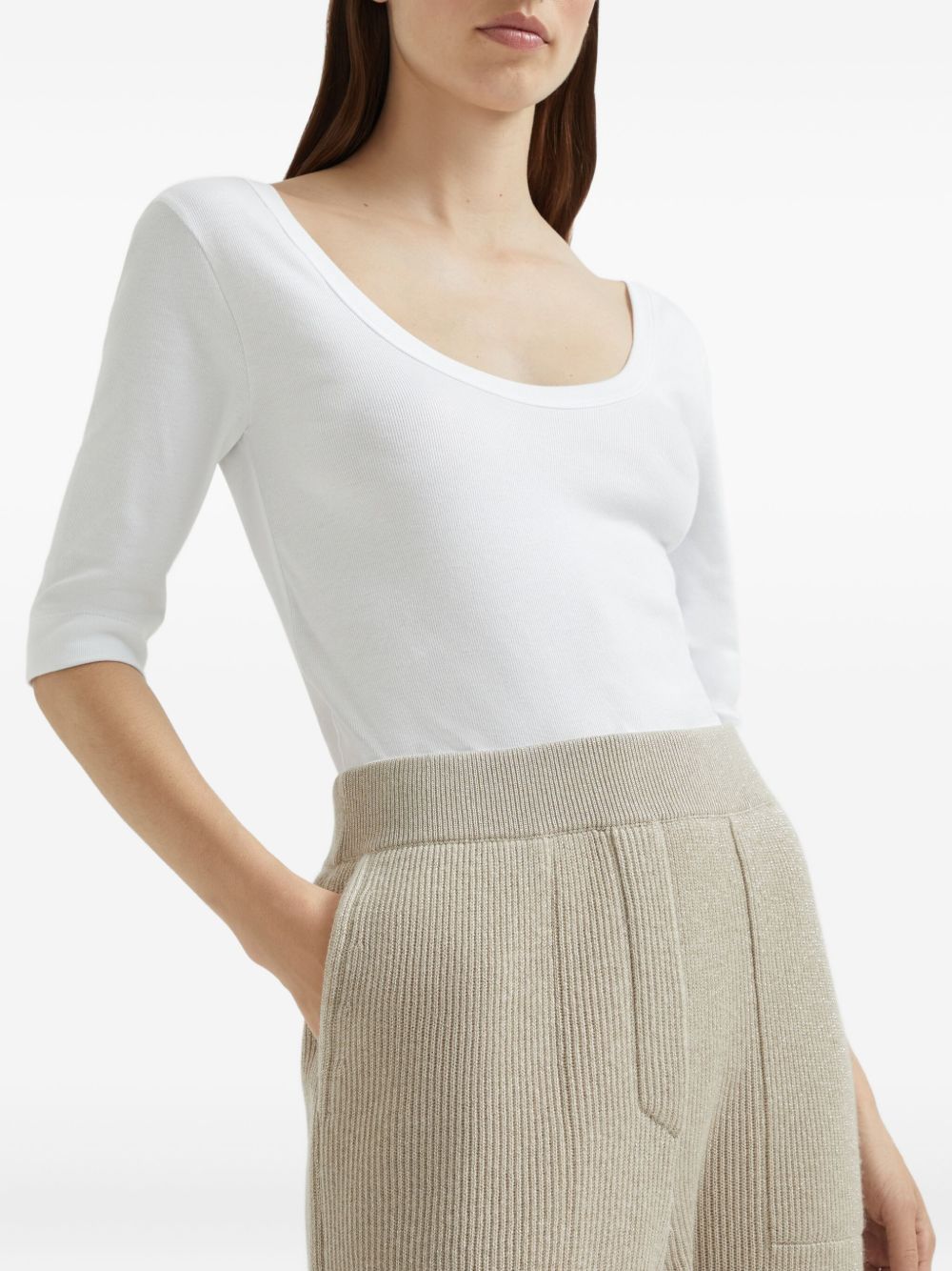 Brunello Cucinelli Cashmere Trousers - Beige