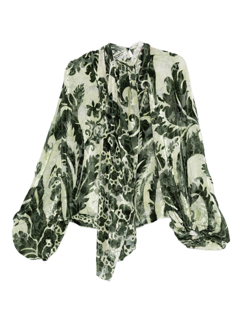 F.R.S . Printed Silk Top - Green