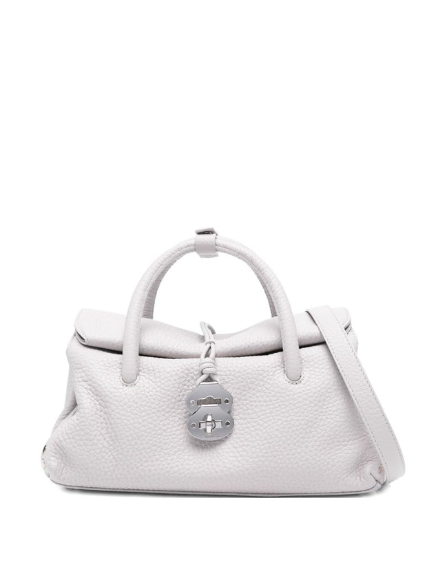 Zanellato Dotta Centauro Small Leather Handbag - Grey