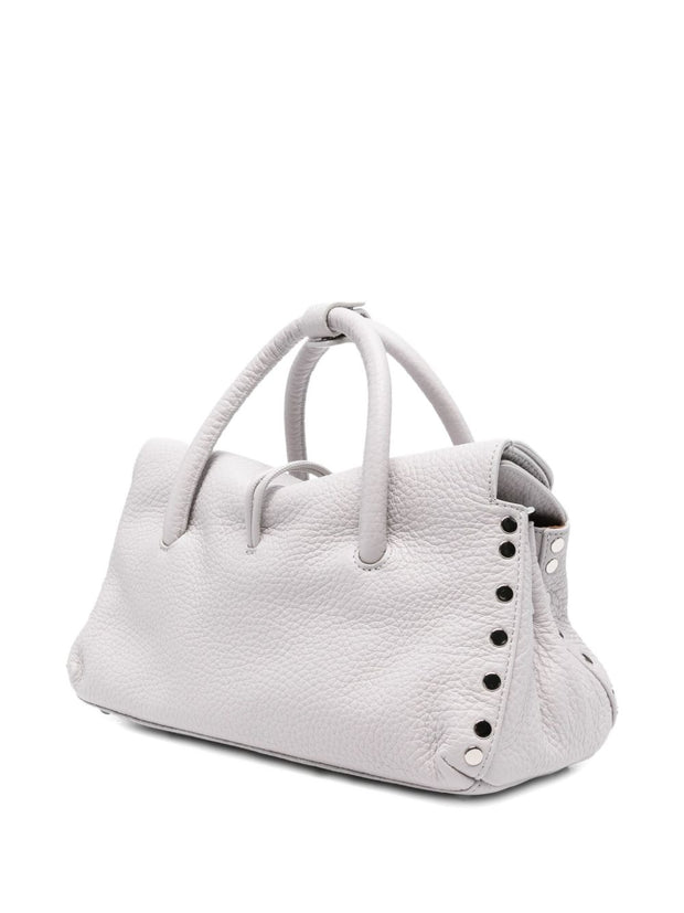 Zanellato Dotta Centauro Small Leather Handbag - Grey