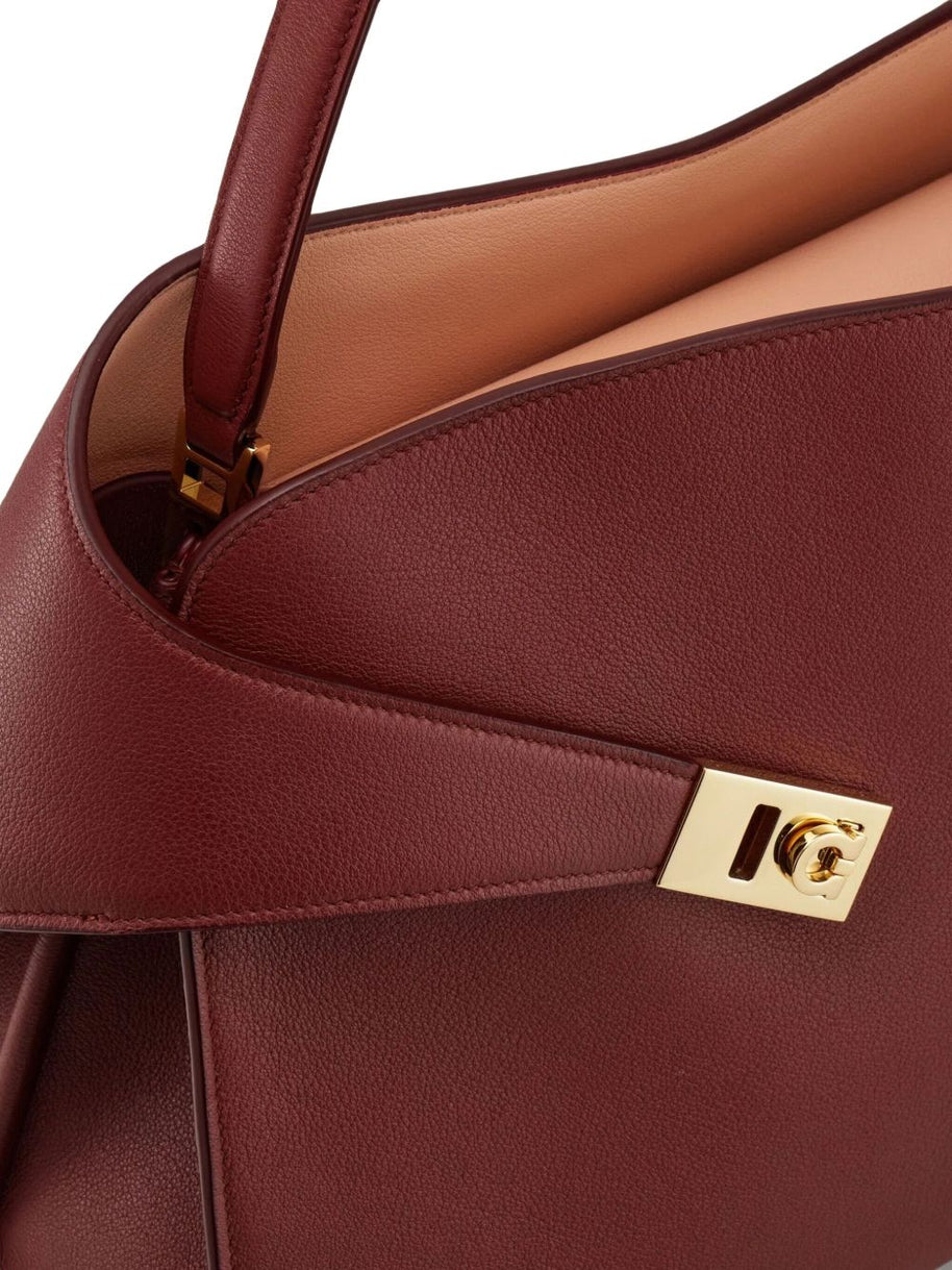 Ferragamo Hug Medium Leather Tote Bag - Brown