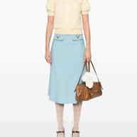 Valentino Midi Skirt - Clear Blue