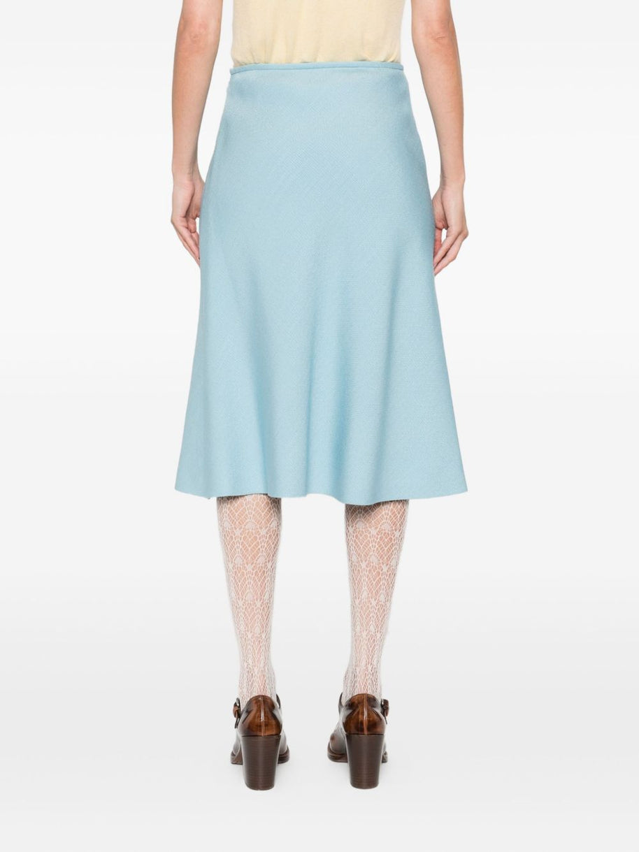 Valentino Midi Skirt - Clear Blue