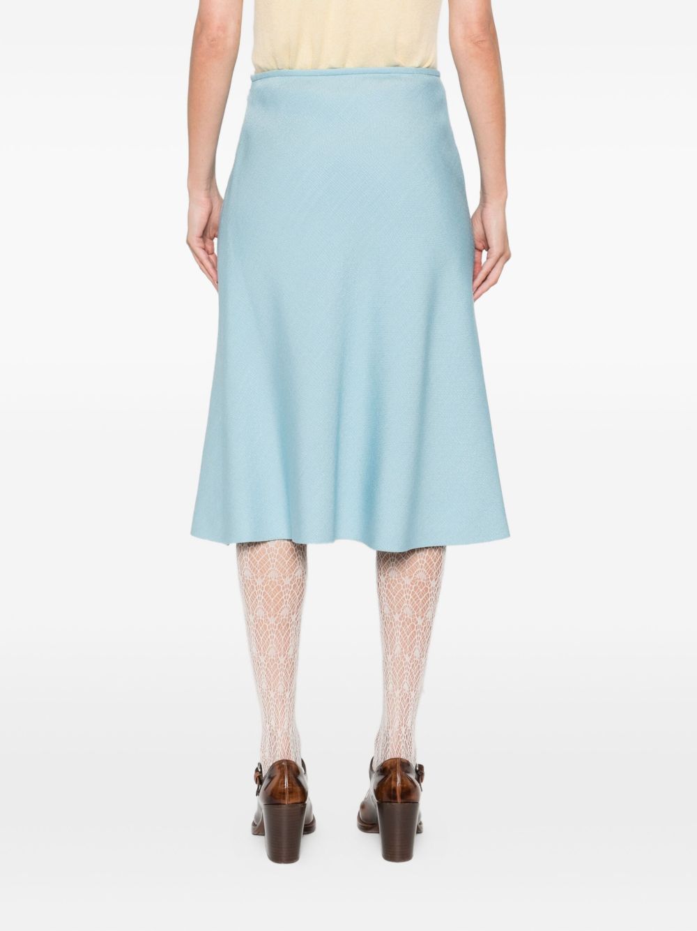 Valentino Midi Skirt - Clear Blue