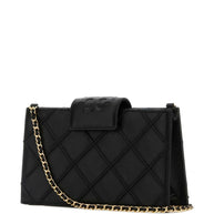 Tory Burch  Fleming Leather Wallet On Chain  - Black