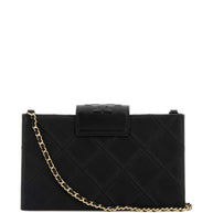 Tory Burch  Fleming Leather Wallet On Chain  - Black