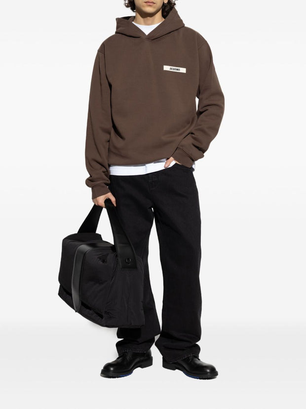 JACQUEMUS Le Hoodie Gros Grain - Brown