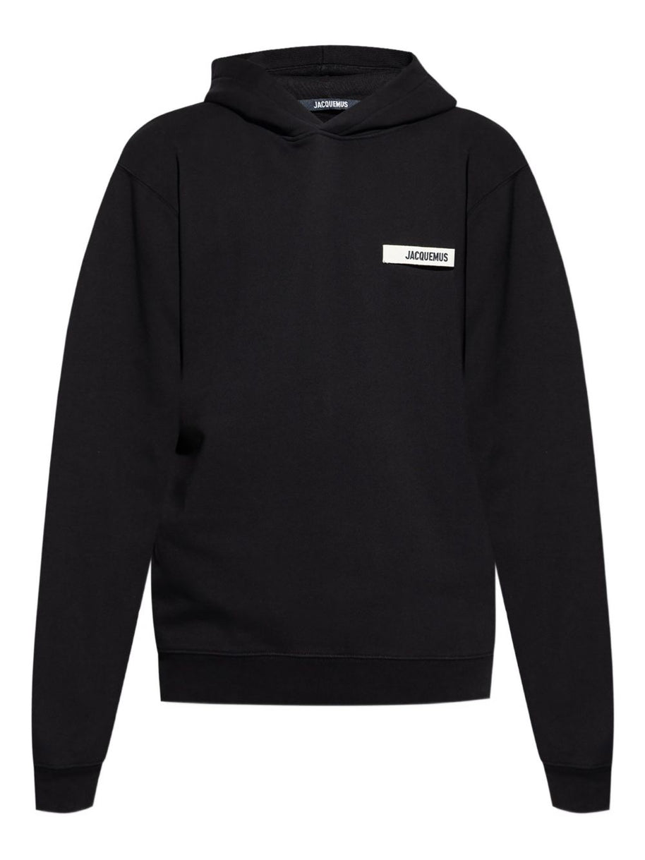 JACQUEMUS Le Hoodie Gros Grain - Black