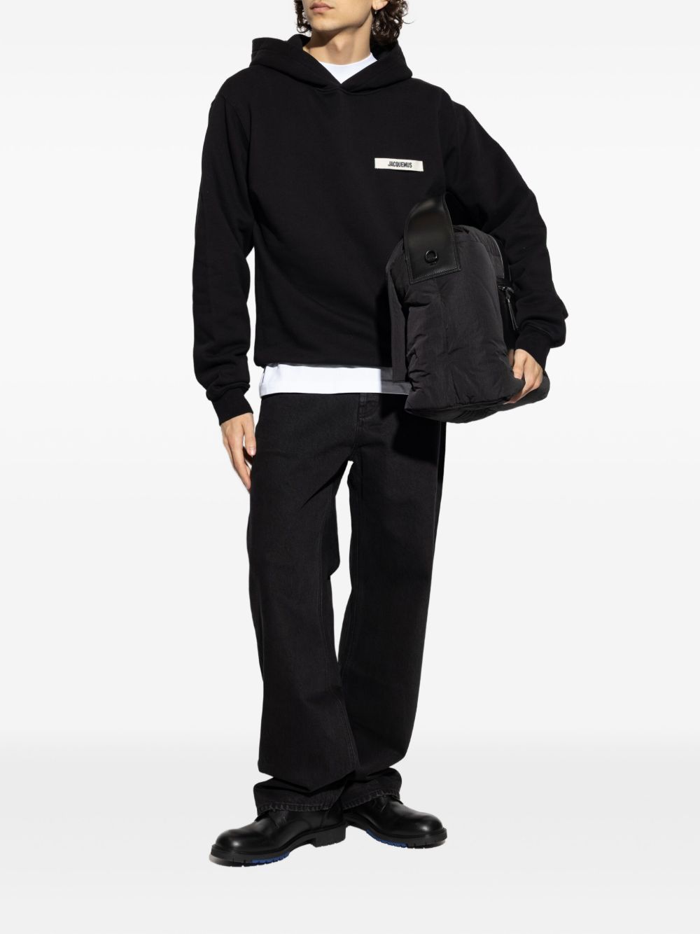 JACQUEMUS Le Hoodie Gros Grain - Black