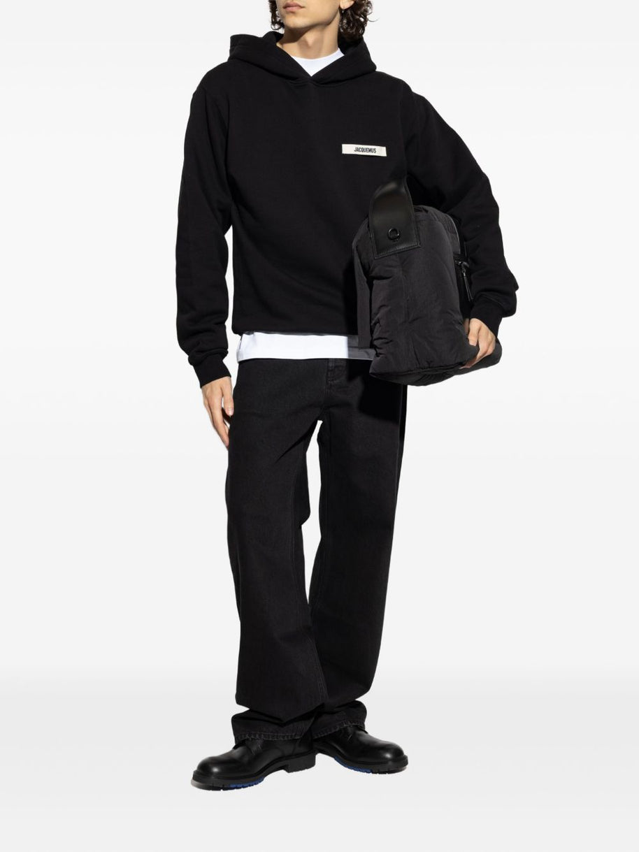 JACQUEMUS Le Hoodie Gros Grain - Black