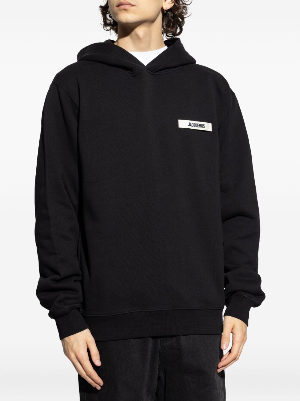JACQUEMUS Le Hoodie Gros Grain - Black