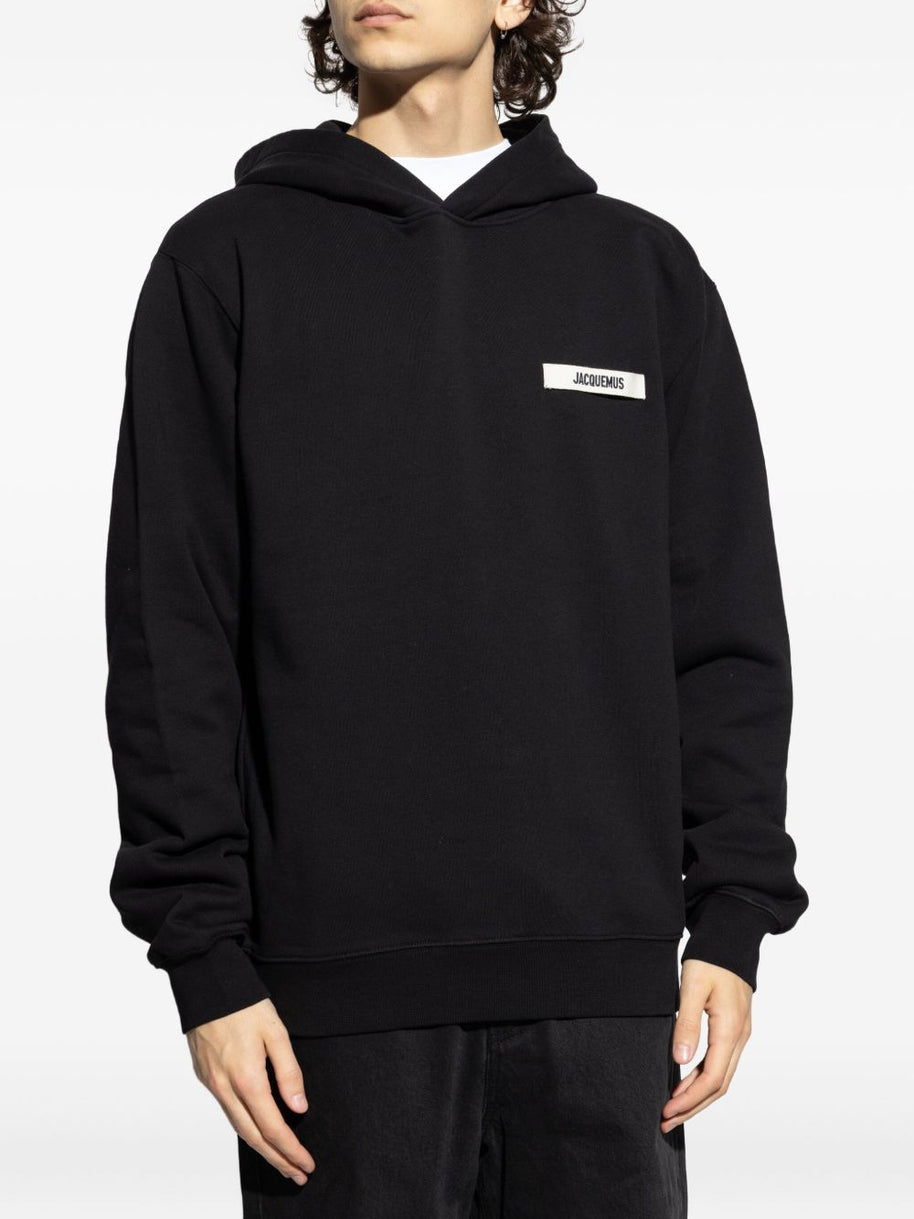 JACQUEMUS Le Hoodie Gros Grain - Black