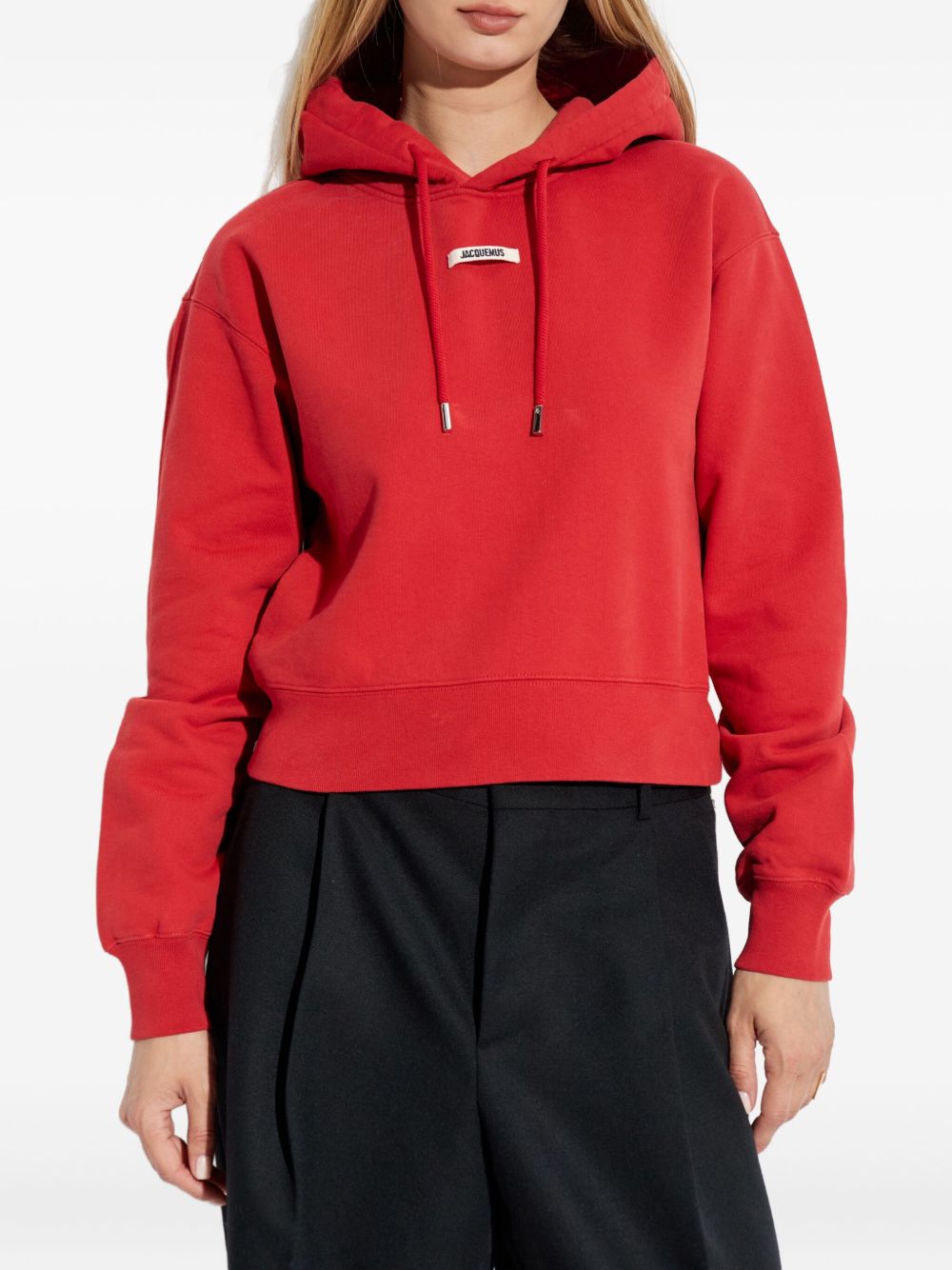 JACQUEMUS Le Hoodie Gros Grain - Red