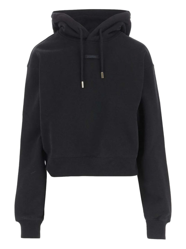 JACQUEMUS  Le Hoodie Gros Grain - Black