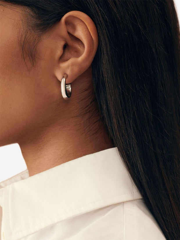 JACQUEMUS Les Creoles Tourni Earrings - Silver