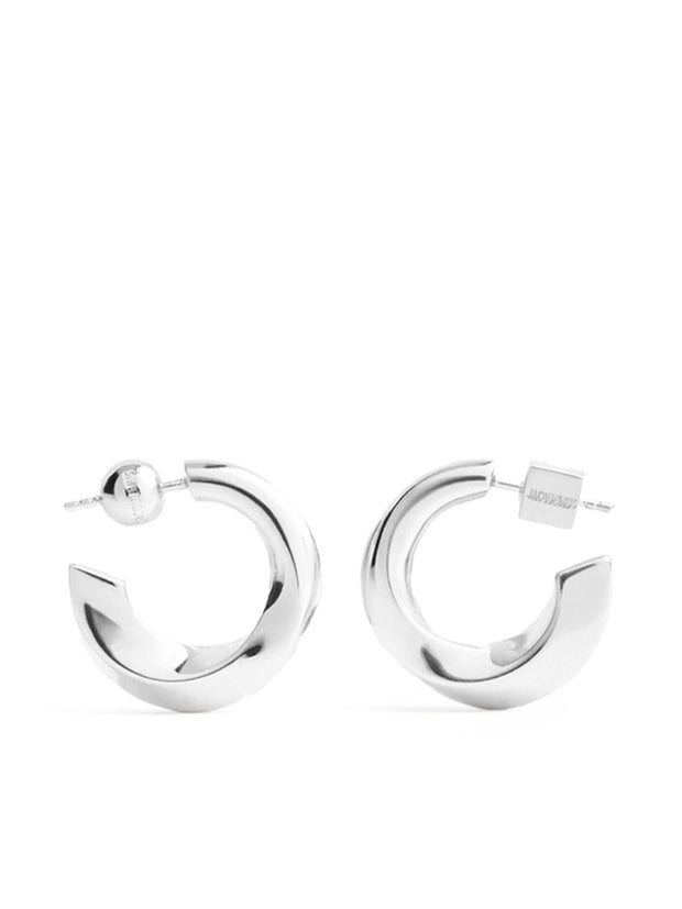 JACQUEMUS Les Creoles Tourni Earrings - Silver