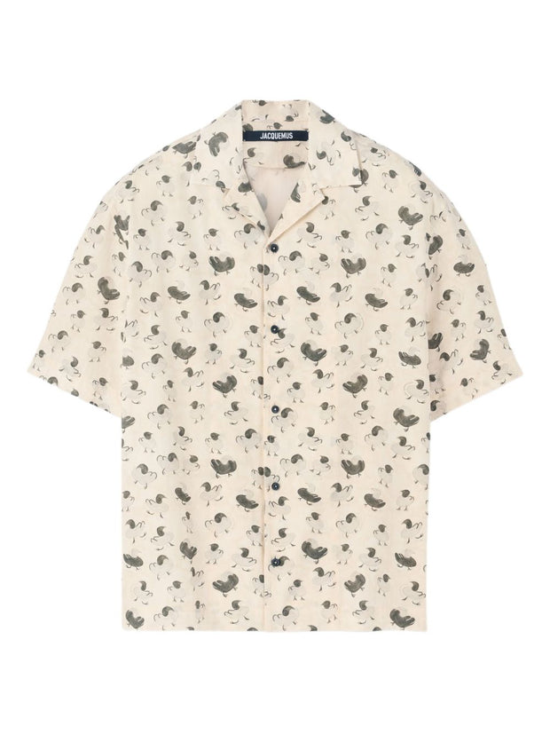 JACQUEMUS La Chemise Jean Shirt Beige